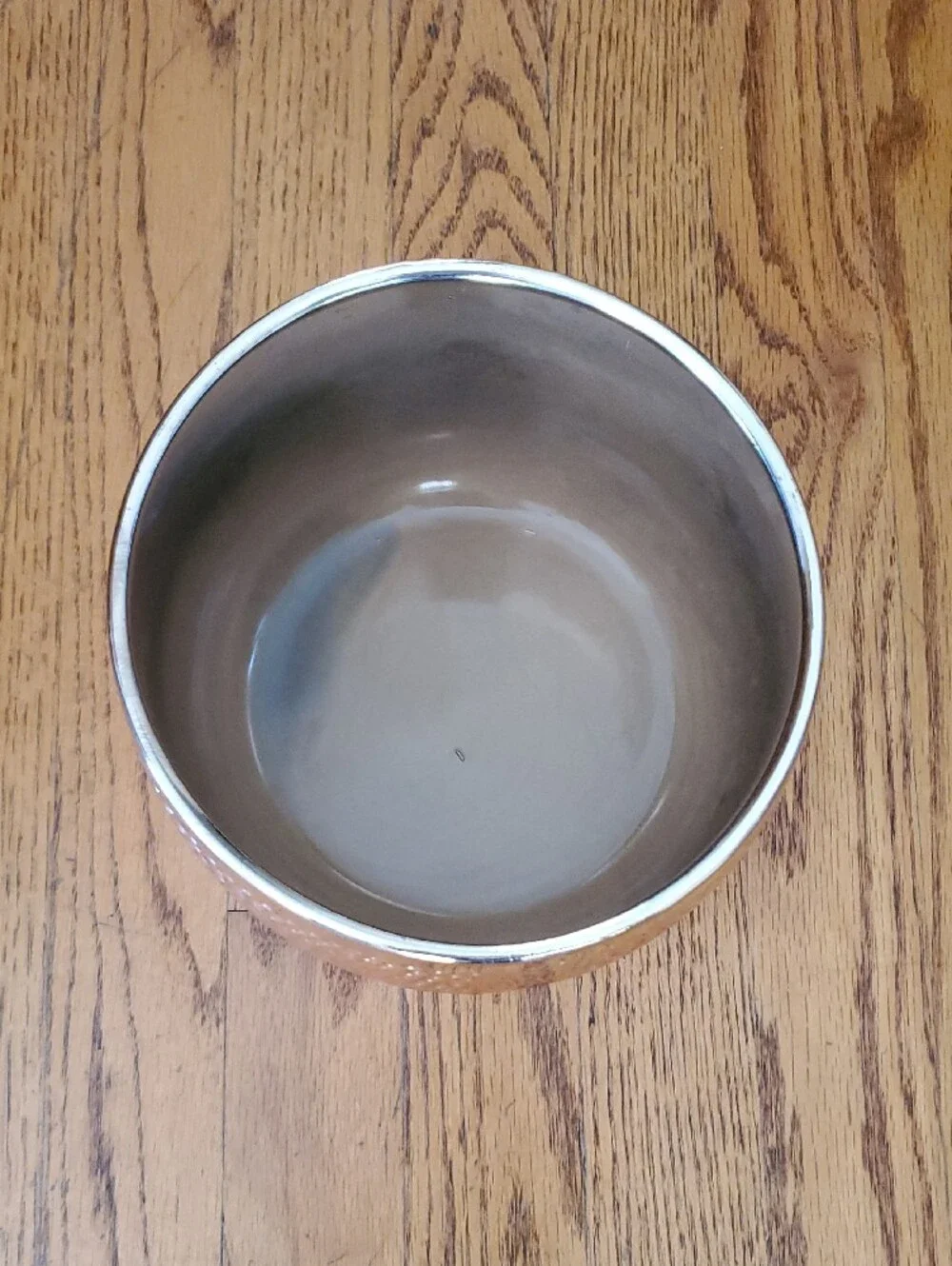Decorative Textured Metallic Bowl - Rose Gold Finish